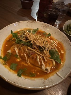 Loved these spicy enchiladas .   at Lazy Farmers in Seoul