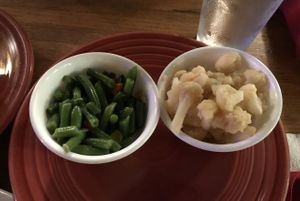 Green beans, garlicky cauliflower   at Spice Island Grill in Colorado Springs