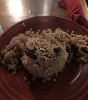 Rice and peas   at Spice Island Grill in Colorado Springs