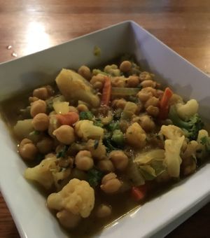 Curry veggies and chickpeas   at Spice Island Grill in Colorado Springs