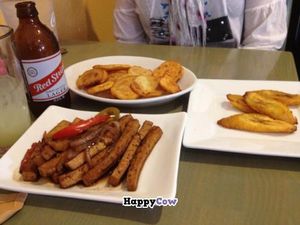 Tofu fries, plantains, and sweet potatoes  at Spice Island Grill in Colorado Springs