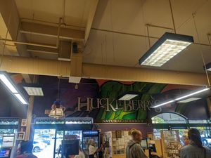 Mural behind the registers at Huckleberry's Natural Market in Spokane