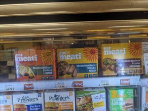 Frozen mushroom protein options at Huckleberry's Natural Market in Spokane