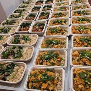 Meals are packaged in compostable containers at Foodworx Coaching in Wamberal