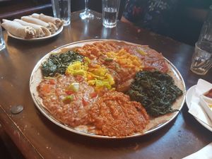Vegan selection for two (more like four!) at Mosob in West London