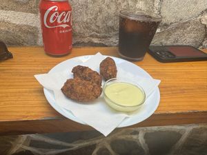 Rice croquettes   at El Rincón De Sole in Gueejar Sierra