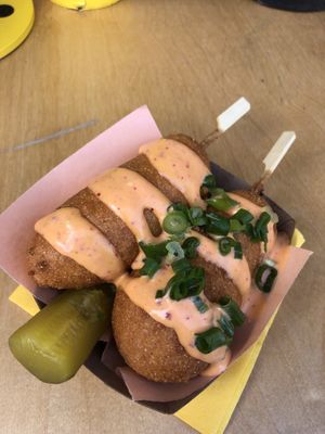 Corn dogs  at Bouffe-moi! in Montreal