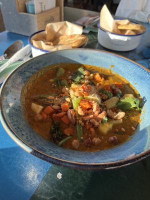 Vegan curry met basmati rijst   at Brouw in Ouddorp
