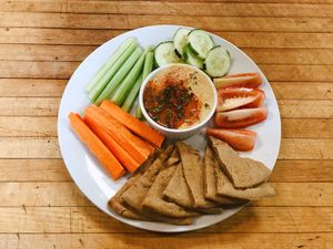 Hummus Platter at The Allways Cafe in Huntingdon Valley
