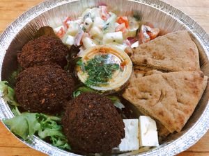 Falafel platter  at The Allways Cafe in Huntingdon Valley