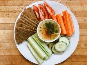 Hummus platter  at The Allways Cafe in Huntingdon Valley