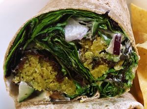 Falafel wrap  at The Allways Cafe in Huntingdon Valley