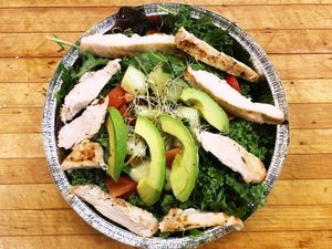 Raw salad with chicken - No dressing  at The Allways Cafe in Huntingdon Valley