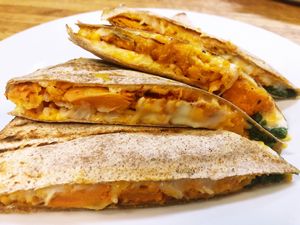 Sweet potato quesadilla  at The Allways Cafe in Huntingdon Valley