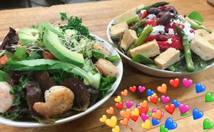 Raw salad. And asparagus salad  at The Allways Cafe in Huntingdon Valley