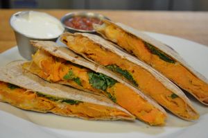 Sweet potato quesadilla  at The Allways Cafe in Huntingdon Valley