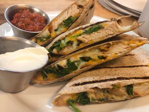 Chicken quesadilla  at The Allways Cafe in Huntingdon Valley