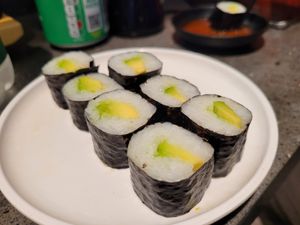 Avocado maki at LHR - YO! Sushi - T3 in West London