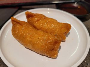 veggie inari taco without topping at LHR - YO! Sushi - T3 in West London