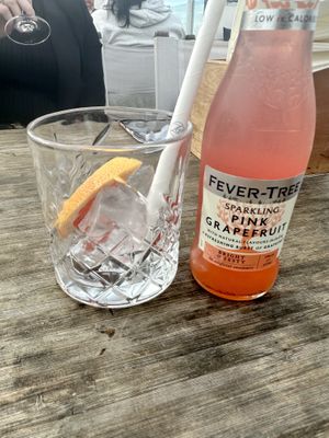 Grapefruit soda  at Strandclub Zee in Ouddorp