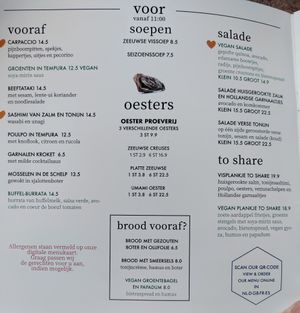 Groen is vega, als het Vegan is staat het erbij at MarktZes in Domburg