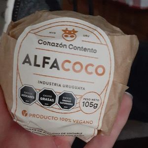 Vegan dark chocolate and coconut alfajor at La Despensa Vegana in Montevideo