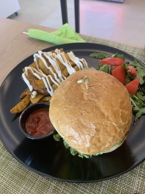   at Veganissimo in Santorini