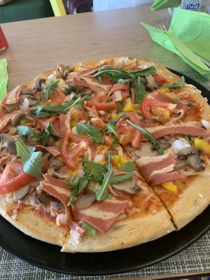   at Veganissimo in Santorini