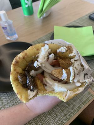   at Veganissimo in Santorini