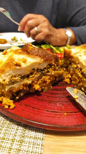 Moussaka at Veganissimo in Santorini