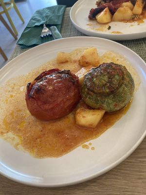   at Veganissimo in Santorini