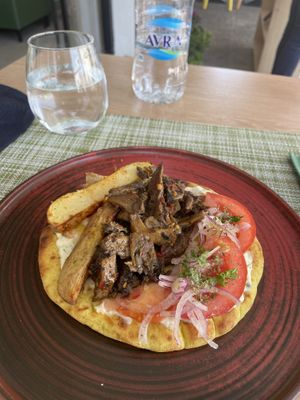 Gyros   at Veganissimo in Santorini