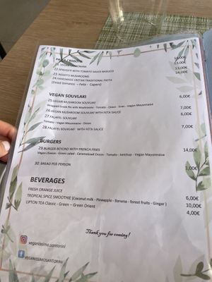   at Veganissimo in Santorini