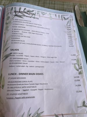   at Veganissimo in Santorini