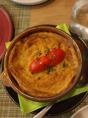 Moussaka €14.50 at Veganissimo in Santorini