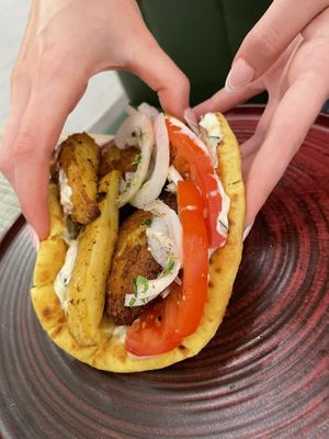   at Veganissimo in Santorini