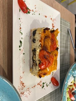 Mashroom sovaulki   at Veganissimo in Santorini