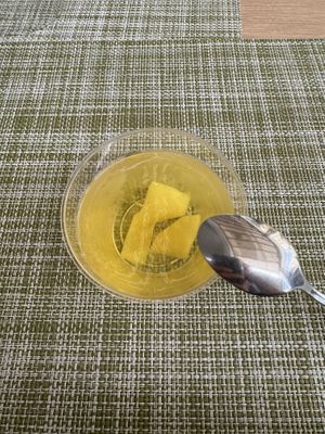 Vegan jello  at Veganissimo in Santorini