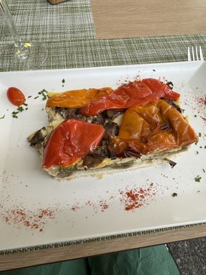 millefeuille with vegetables   at Veganissimo in Santorini