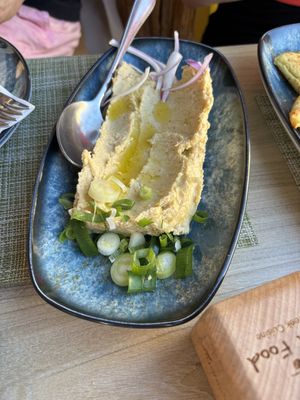 Hummus   at Veganissimo in Santorini