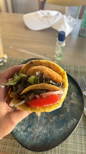   at Veganissimo in Santorini