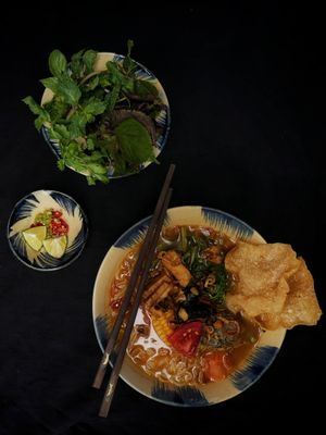 Flavors Noodles Soup. at Thong Dong Vegan Kitchen & Cafe in Lao Cai