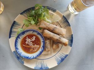 Fried Spring Rolls at Thong Dong Vegan Kitchen & Cafe in Lao Cai