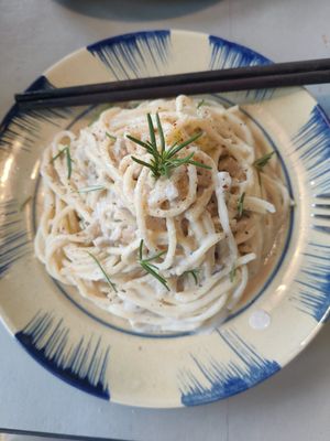 Creamy Pasta at Thong Dong Vegan Kitchen & Cafe in Lao Cai
