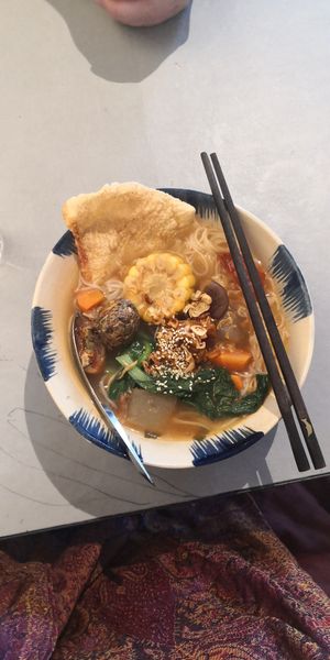 Noodle soup at Thong Dong Vegan Kitchen & Cafe in Lao Cai