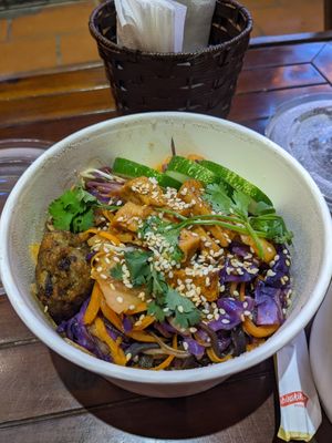 'Yummy Fried Noodles' at Thong Dong Vegan Kitchen & Cafe in Lao Cai