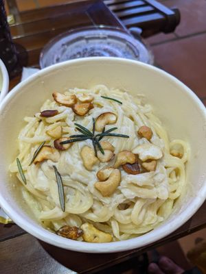 'Creamy Pasta' at Thong Dong Vegan Kitchen & Cafe in Lao Cai