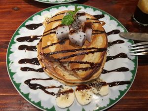 Pancakes at Thong Dong Vegan Kitchen & Cafe in Lao Cai