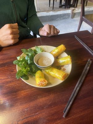 Fresh spring rolls  at Thong Dong Vegan Kitchen & Cafe in Lao Cai