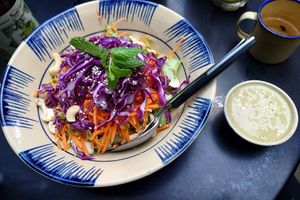 Vegetable salad at Thong Dong Vegan Kitchen & Cafe in Lao Cai